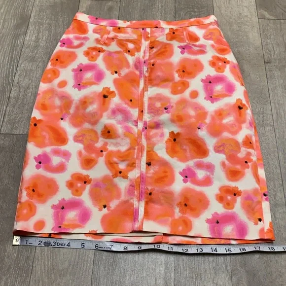 Womens Ann Taylor Dancing Blooms‎ Colorful Casual Pencil Skirt - Picture 4 of 9